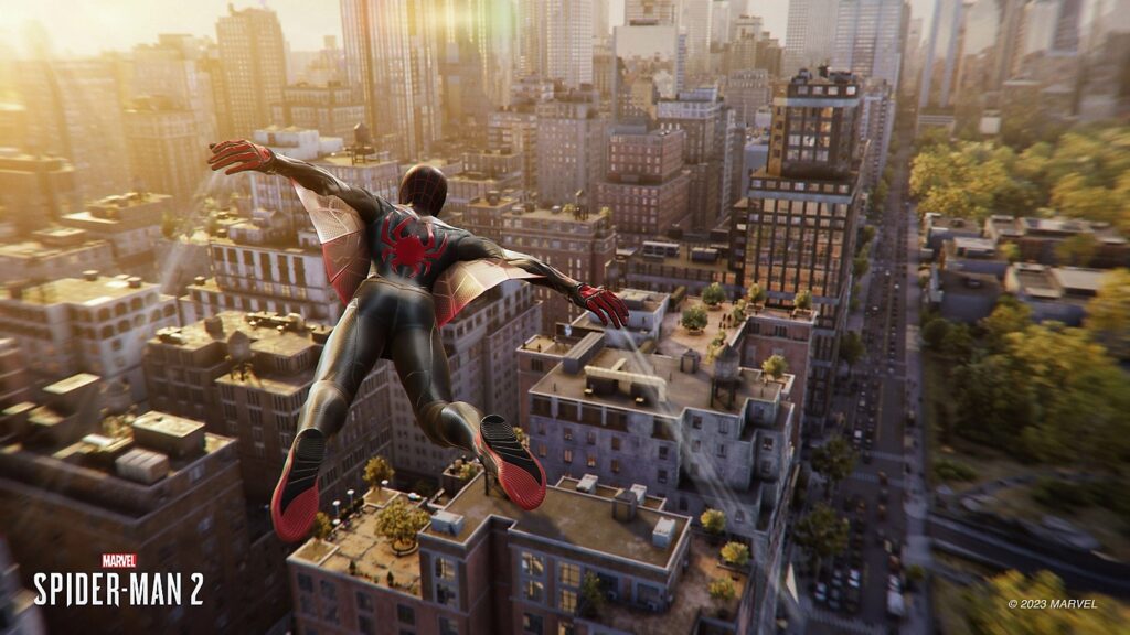 Marvels Spider Man 2 sap ra mat tren PS5 ban do thanh pho